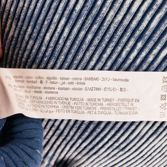 ZARA Women’s 2-Piece Ribbed Tie Dye Velvet Set Blue Crop Top & Maxi Skirt M - Picture 12 of 12